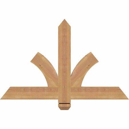 Ekena Millwork Redmond Smooth Timber Gable Bracket, Western Red Cedar, 36"W x 23"H x 1 1/2"D x 3 1/2"F, 15/12 Pitch GBW036X23X0204RED00SWR
